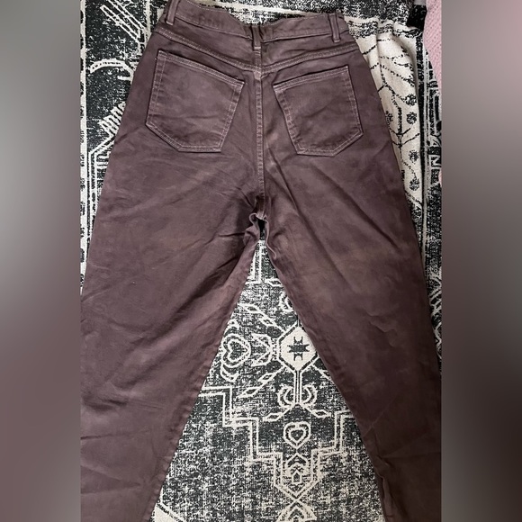 VTG NY Line Brown Stone Dyed 90s Tapered Mom Jeans: Size 30 - Picture 3 of 4